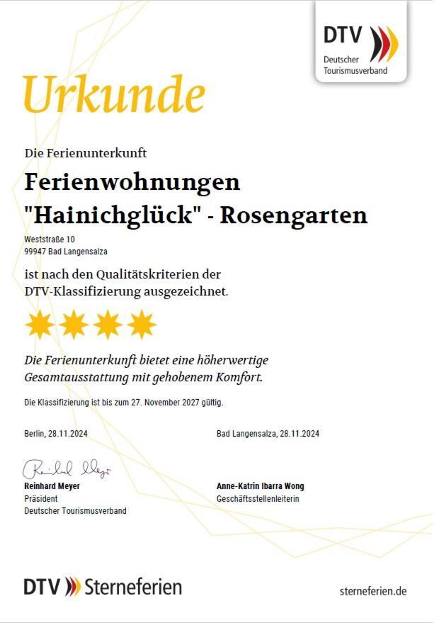 באד לנגנזלצה Ferienwohnungen Hainichglueck מראה חיצוני תמונה